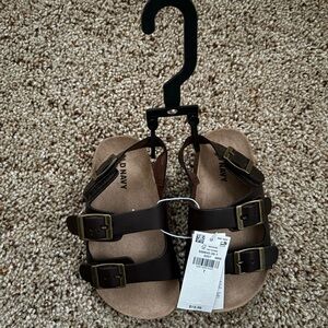 Old Navy Dark Brown Buckle Sandals for Toddlers